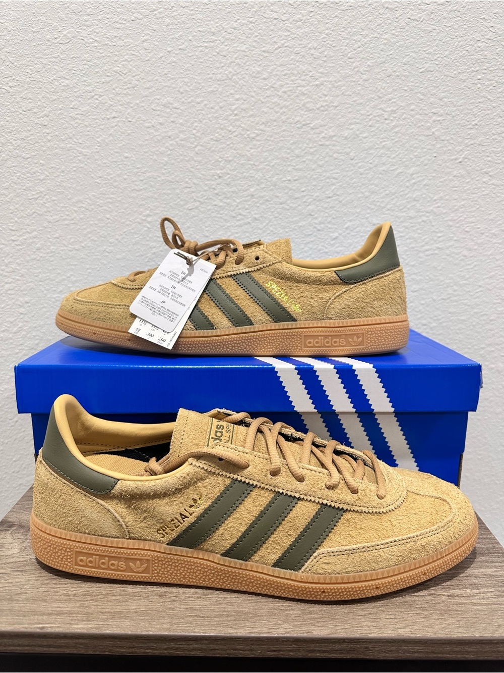 adidas Men’s Spezial Sneakers in Tan and Olive